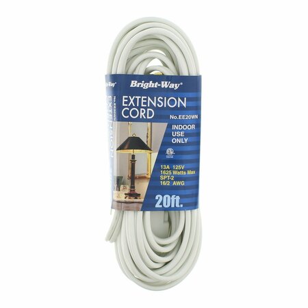 BRIGHT-WAY Cords 20ft 16/2 househld White EE20W